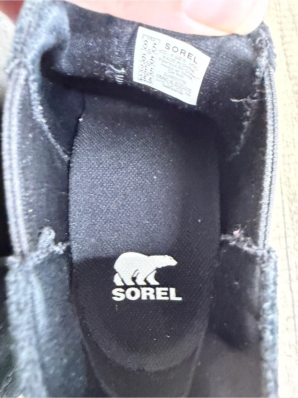 Sorel Black Slip-On Chelsea Ankle Shoe